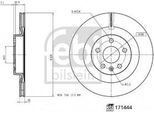 Febi Bilstein 171444 - Oe 31400778 Disco Freno Per S90 Ii (234), V60 Ii (225, 227), V90 Ii (235, 236), S60 Iii (224), XC90 Ii (256), XC60 Ii (246)