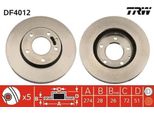 Trw DF4012 - Oe TY01 33 25X Disco Freno Per Mpv Ii (Lw), Xedos 9 (Ta)