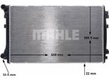 Mahle Cr 2054 000S - Oe 5Q0121251EM Radiatore, Sistema Di Raffreddamento Del Motore Per A3 (8V), Q2 (Ga), Q3 (F3B), Leon (5F), Tarraco (KN2), Ateca (Kh), Leon (Kl), Karoq, Kodiaq, Octavia Iii (5E), Superb Iii (3V), Arteon (3H), Golf Sportsvan (AM1, AN1), Golf Vii, Passat (3G), T-ROC, Tiguan (Bj, Bw), Touran (5T)