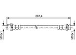 Bosch 1 987 481 583 - Oe 34 30 6 887 452 Bremsschlauch FüR X5 (E70), X5 (F15, F85), X6 (E71), X6 (F16)