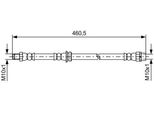 Bosch 1 987 481 598 - Oe 34 30 6 776 293 Bremsschlauch FüR X5 (E70), X5 (F15, F85), X6 (E71), X6 (F16)