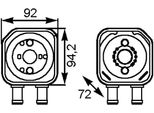 Mahle Clc 164 000S - Oe 028117021C ÖLküHler FüR A4 (8D), A3 (8L), A4 (8E), A4 (8H), A6 (4B), A8 (4E), Tt (8N), Alhambra (7V), Cordoba (6K), Ibiza (6K), Leon (1M1), Toledo I (1L2), Toledo Ii (1M2), Octavia I (1U), Superb I (3U), Superb Ii (3T), Bora (1J), Eos (1F), Golf Iii (1H), Golf Cabriolet (1E), Golf Iv (1J), New Beetle, Passat (35I), Passat (3B), Passat (3C), Passat Cc (357), Phaeton (3D), Po