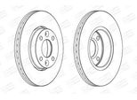 Champion 562268CH - Disco Freno Oe 7701207795 Per Logan, Sandero, Micra Iii (K12), Micra V (K14), Note (E11, NE11), Tiida (C11), Clio Iii, Logan I, Megane Ii, Modus (F/JP0)