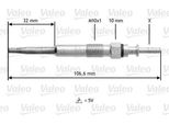 Valeo 345134 Candela Di Preriscaldamento Oe 12237786869 Compatibile Con Serie 1 E87, Serie 3 E46, Serie 3 E90, Serie 3 E93, Serie 3 E92, Serie 3 E91, Serie 5 E60, Serie 5 E61, Serie 6 E63, Serie 6 E64, Serie 7 E65, X3, X5, X6