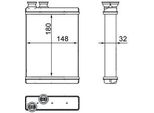 Mahle Ah 266 000S - Oe 1610530280 Scambiatore Di Calore, Riscaldatore Per 308 Ii, 308 Sw Ii
