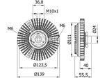 Mahle Cfc 46 000S - Oe 06B121347 Frizione, Ventola Radiatore Per A6 (4B), A4 (8E), A4 (8D), Superb I (3U), Passat (3B)