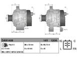 Denso DAN1408 - Alternatore Oe 2R83 10300 Aa Per S-Type (X200), Xj (X350, X358)