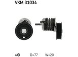 Skf Vkm 31034 - Oe 028 145 278 J Puleggia Tenditore, Cinghia A V Per A4 (8D), A6 (4B), Passat (3B)