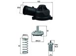 Mahle Ti 244 83D Termostato, Liquido Di Raffreddamento Oe 03C121110H Compatibile Con Scirocco, Polo 6R, Polo 9N, Passat 3B, Passat 3C, Jetta, Golf Vi, Golf V, Eos, Yeti, Superb, Roomster, Rapid, Octavia, Fabia, Toledo, Leon, Ibiza, Cordoba, Altea Xl, Tt, A3 8P, A1 8X
