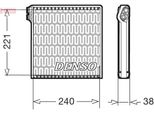 Denso DEV09102 - Evaporatore Oe 77364087, Impianto Di Climatizzazione Per Ducato