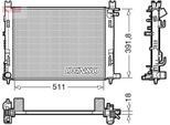 Denso DRM37002 - Radiatore Oe 214100055R, Raffreddamento Motore Per Duster, Lodgy, Dokker, Logan, Sandero, Captur I (H5, J5), Clio Iv