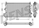 Denso DRM20088 - Oe 1300264 Radiatore, Raffreddamento Motore Per Croma, Signum (Z03), Vectra C (Z02)