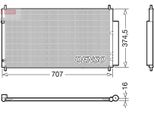 Denso DCN40025 - Condensatore Aria Condizionata Oe 80110TV0E01 Con Essiccatore Per Civic Ix