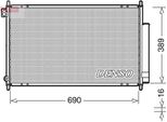 Denso DCN40016 - Condensatore Aria Condizionata Oe 80110SEA003 Con Essiccatore Per Accord Vii