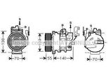 Prasco AUAK187 - Compressore Aria Condizionata Oe JPB000183 Per Discovery Iii (L319)