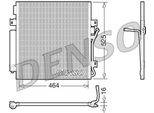 Denso DCN06011 - Condensatore Aria Condizionata Oe 68033237AA Con Essiccatore Per Cherokee (Kk)