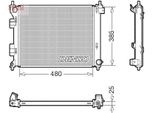 Denso DRM41034 - Oe 253104P700 Radiatore, Raffreddamento Motore Per I20 (Gb, Ib), I20 (Pb)