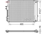 Denso DCN41012 - Condensatore Aria Condizionata Oe 976062W000 Con Essiccatore Per Grand Santa Fe, Santa Fe Iii (Dm)