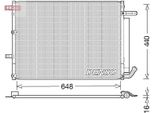 Denso DCN06018 - Condensatore Aria Condizionata Oe 52014775AB Con Essiccatore Per Cherokee (Kl)