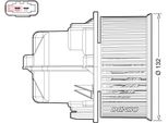 Denso DEA33002 - Soffiatore Interno Oe LR002630 Per Freelander 2 (L359), Range Rover Evoque (L538), V60 I (155, 157), V70 Iii (135), XC60 (156), XC70 Ii (136), S80 Ii (124), S60 Ii (134)