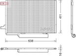 Denso DCN17006 - Oe 1695000054 Condensatore Aria Condizionata Con Essiccatore Per Classe A (W169), Classe B (W245)