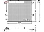 Denso DCN17057 - Oe 2515000054 Condensatore Aria Condizionata Con Essiccatore Per Classe Gl (X164), Classe M (W164), Classe R (W251)