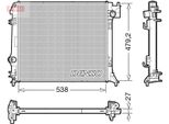 Denso DRM46064 - Oe 214104EB0A Radiatore, Raffreddamento Motore Per Qashqai Ii (J11), Kadjar (Ha, Hl), Espace V (Jr)