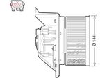 Denso DEA05005 - Soffiatore Interno Oe 64113422644 Per R56, R52, R57, R55, R60, R58, R61