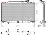Denso DRM44049 - Oe SH1215200 Radiatore, Raffreddamento Motore Per 3 (Bm, Bn)
