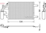 Denso DCN20025 - Condensatore Aria Condizionata Oe 1850094 Con Essiccatore Per Meriva (X03)
