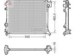 Denso DRM46062 - Oe 214104EA0A Radiatore, Raffreddamento Motore Per Qashqai Ii (J11), Kadjar (Ha, Hl)
