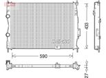 Denso DRM46051 - Radiatore Oe 21400JD90B, Raffreddamento Motore Per Qashqai +2 I (J10)
