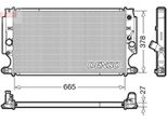 Denso DRM50088 - Radiatore Oe 164000R070, Raffreddamento Motore Per Avensis (T27)
