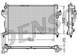 Denso DRM20045 - Oe 1300259 Radiatore, Raffreddamento Motore Per Tigra Twintop (X04), Corsa C (X01), Combo Tour, Combo
