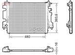 Denso DRM23113 - Oe 214101206R Radiatore, Raffreddamento Motore Per Twingo Iii (Bc), Forfour (453), Fortwo Cabriolet (453), Fortwo (453)