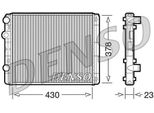 Denso DRM32030 - Oe 6K0121253K Radiatore, Raffreddamento Motore Per Arosa (6H), Cordoba (6K), Ibiza (6K), Inca (6K), Toledo I (1L2), Caddy Ii (9K), Lupo (6E1, 6X1), Polo (6N), Polo (6V)