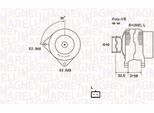 Magneti Marelli 063731627010 - Alternatore Per Vivaro A (E7), Vivaro A (X83), Vivaro (F7), Movano (X70), Trafic Ii (El), Trafic Ii (Fl), Trafic Ii (Jl), Thalia I (Lb), Megane Ii, Laguna Ii, Laguna I, Espace Iii (Je)