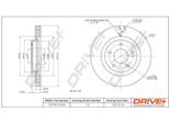 Dr!Ve+ DP1010.11.0590 - Oe 5105514AA Disco Freno, Asse Anteriore Per Sebring (J), C4 Aircross, Compass, Patriot (MK74), 4008