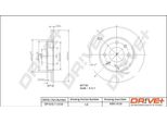 Dr!Ve+ DP1010.11.0134 - Oe 1690 14 Disco Freno, Asse Anteriore Per Xsara, 206 (2A/C), 206 (2E/K), 206 Sw (2E/K), 206 Van, 206+, 306