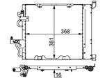 Mahle Ac 376 000S - Oe 18 50 099 Condensatore Aria Condizionata Con Essiccatore Per Astra H, Astra (A04), Zafira B