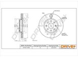 Dr!Ve+ DP1010.11.0484 - Oe 55700918 Disco Freno, Asse Anteriore Per Punto, Corsa E (X15), Adam, Corsa D (S07)