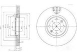 Dr!Ve+ DP1010.11.0407 - Oe 16 063 082 80 Bremsscheibe, Vorderachse FüR C4 Picasso I (Ud), C4 I (Lc), C4 G-Picasso I (Ua), C4 (La), 307 Sw (3H), 307 Cc (3B), 307, 3008 (0U), 207 Sw (Wk), 207 (Wa, Wc)