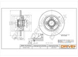 Dr!Ve+ DP1010.11.1650 - Oe 4249 45 Disco Freno Per C4 Picasso I (Ud), DS4, DS5, C4 G-Picasso I (Ua), C4 Ii (Nc), Berlingo, DS4 (Nx), DS5 (Kf), 3008 (0U), 308 I, 308 Sw I, 5008 I, Partner, Partner Tepee