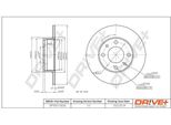 Dr!Ve+ DP1010.11.0036 - Oe 46403960 Bremsscheibe, Vorderachse FüR 33 (907), 155 (167), 146 (930), 145 (930), Punto, Seicento, Panda, Marea, Coupe 175, Bravo, Barchetta, 500 (312), Tipo, Ka (RU8)