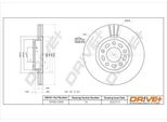 Dr!Ve+ DP1010.11.0859 - Oe BP6Y 33 25XA Disco Freno, Asse Anteriore Per 3 (Bk), 3 (Bl), 5 (CR19), 5 (Cw)