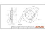 Dr!Ve+ DP1010.11.0734 - Oe 51712 M2000 Disco Freno, Asse Anteriore Per Santamo, Sportage (Je, Km), S40 I (644), V40 (645)