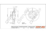 Dr!Ve+ DP1010.11.0708 - Oe 8E0 615 301 B Disco Freno, Asse Anteriore Per A4 (8D), A4 (8E), A4 (8H), A8 (4D), A8 (4E), Exeo (3R), Passat (3B), Passat (3C)