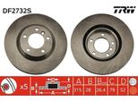 Trw DF2732S - Disco Freno Oe 2 227 738 Per Serie 3 (E36), Z3 (E36)
