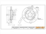 Dr!Ve+ DP1010.11.0376 - Oe 168 421 02 12 Disco Freno, Asse Anteriore Per Classe A (W168)