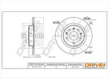 Dr!Ve+ DP1010.11.0225 - Oe 93188377 Disco Freno, Asse Posteriore Per Croma, Signum (Z03), Vectra C (Z02)
